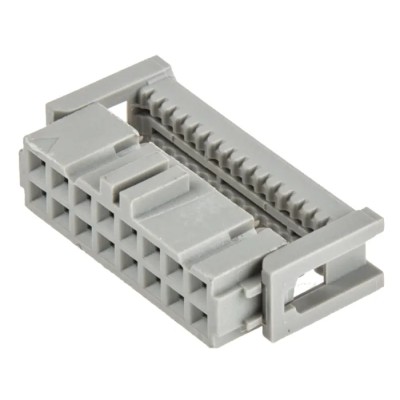 3M 16-Way IDC Connector Female for Cable, 2 Row, 1A Current, 2.54mm Pitch, Gold over Nickel Contact Plating 89116-0101HA