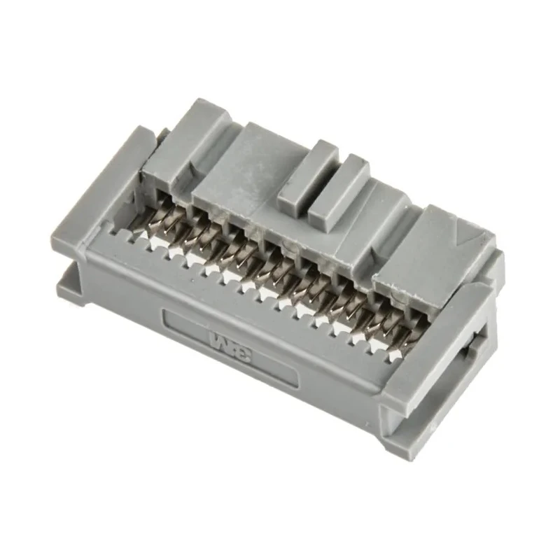 3M 16-Way IDC Connector Female for Cable, 2 Row, 1A Current, 2.54mm Pitch, Gold over Nickel Contact Plating 89116-0101HA