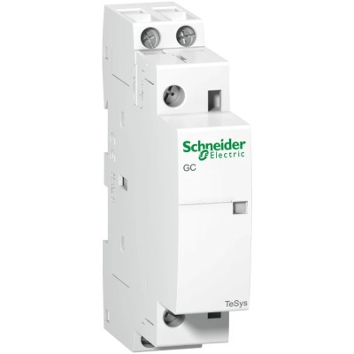 Schneider Electric GC25 Series Contactor, 24V AC Coil, 2-Pole, 25 A Contact Current, 1.65W Power, 2 NO, 250V AC GC2520B5