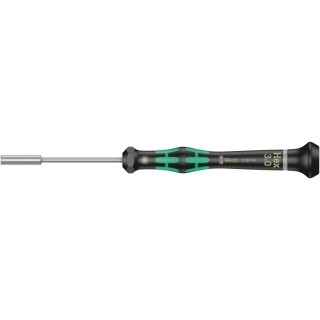 Wera Nut Driver with Hexagon Tip 3 mm, 60 mm Stainless Steel Blade, Plastic Handle, 157 mm Overall Length 05118114001