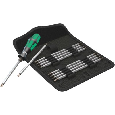 Wera Interchangeable Standard Screwdriver Set Hexagon Phillips Pozidriv Slotted Torx 11-Piece 05002990001