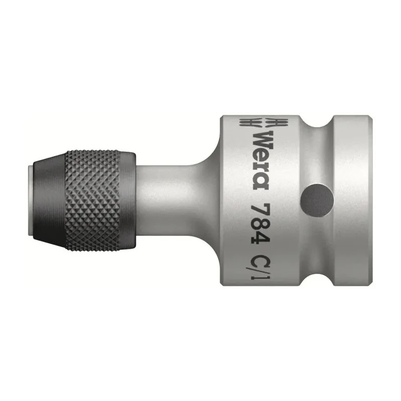 Wera 1/2 in Square Drive Socket Adapter with Quick-Release Chuck, 50mm Overall Length 05042760001