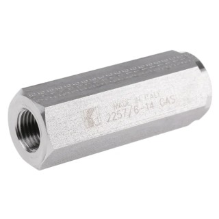 RS PRO Stainless Steel Hydraulic Check Valve In Line Mount BSP 1/4 Thread, 110 L/min Flow, 0.35 bar Cracking 324-4944