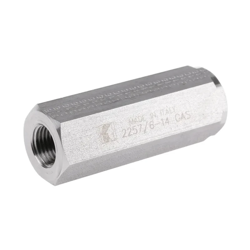 RS PRO Stainless Steel Hydraulic Check Valve In Line Mount BSP 1/4 Thread, 110 L/min Flow, 0.35 bar Cracking 324-4944