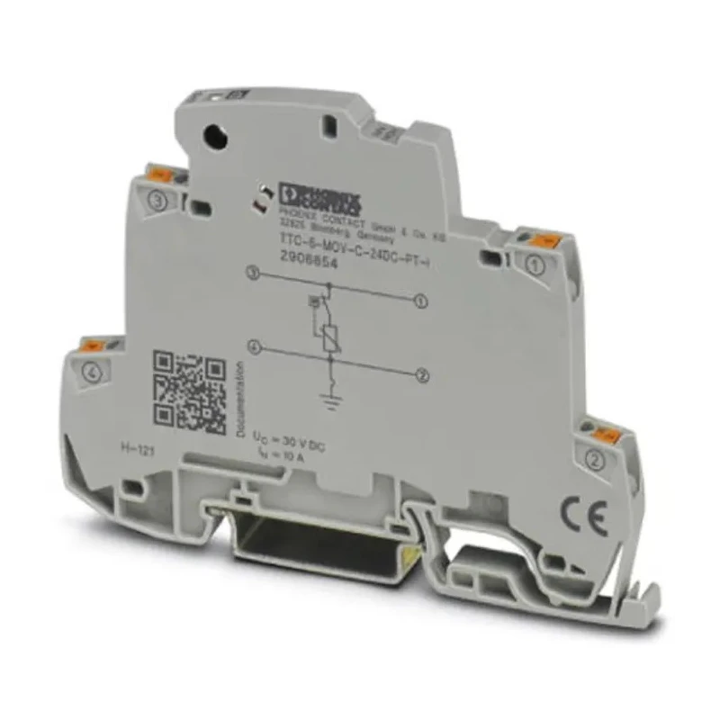 Phoenix Contact Surge Protector 2.5 kA Max Surge Current DIN Rail Mount TTC Series 2906858