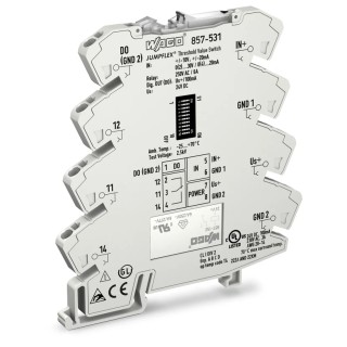 WAGO Jumpflex Series Signal Conditioner, Current/Voltage Input, Digital Relay Output, 24V dc Supply 857-531