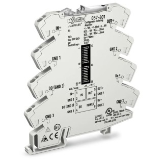 WAGO Jumpflex Series Signal Conditioner, Current/Voltage Input, Current/Voltage Output, 24V DC Supply, UL 857-401