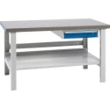 Treston Steel Workbench Storage Bench Adjustable Height 850 mm x 1.5 m x 750 mm 750kg Load Capacity C13041110