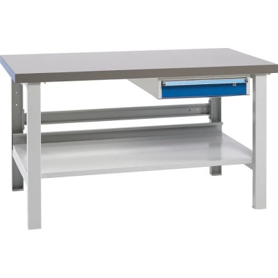 Treston Steel Workbench Storage Bench Adjustable Height 850 mm x 1.5 m x 750 mm 750kg Load Capacity C13041110