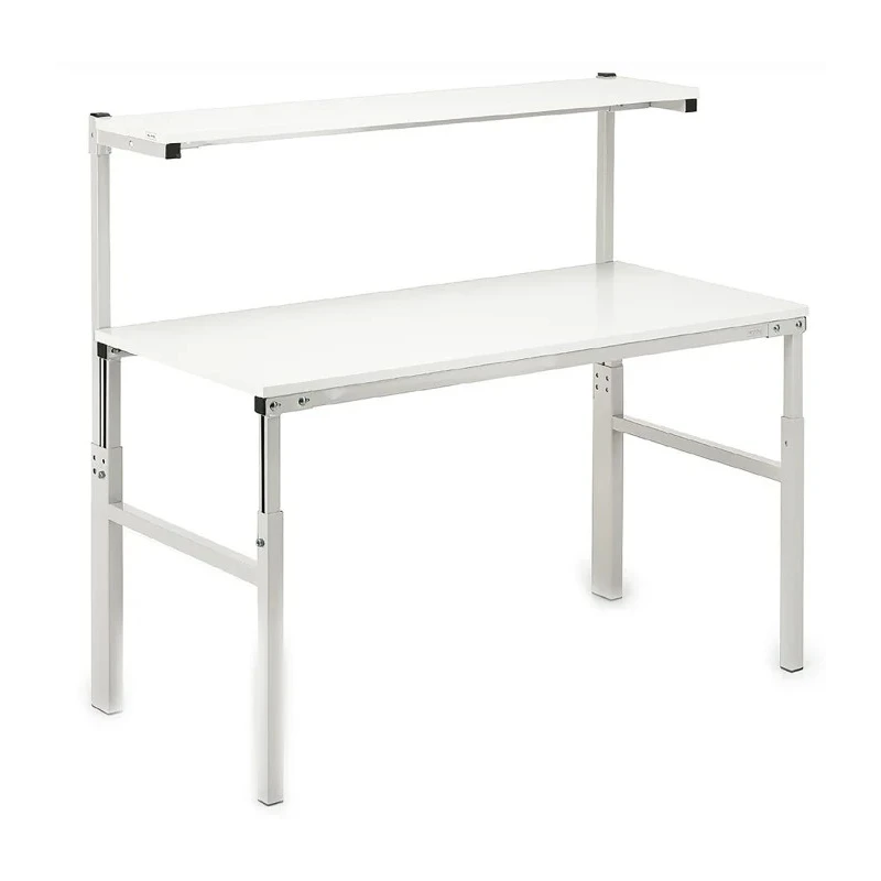 Treston ESD Workbench with Adjustable Height and Shelf, 300kg Max Load, 1.55 m x 1.2 m x 700 mm TPH712 ESD