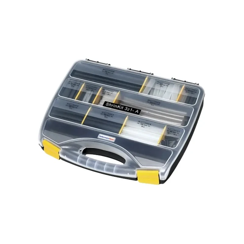 HellermannTyton Heat Shrink Tubing, Clear and Black, 24 mm Sleeve Diameter x 200 mm 380-03003 SHRINKIT 321-A-PO-X-BK/CL