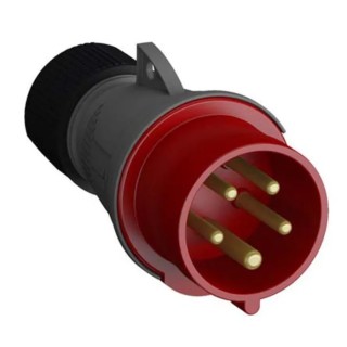 Amphenol Industrial Easy & Safe Red Cable Mount 3P+N+PE Straight Industrial Power Connector 16A 415V 2CMA101967R1000 IP44