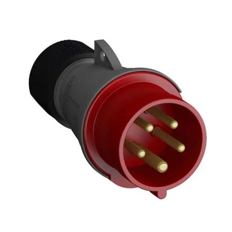 Amphenol Industrial Easy & Safe Red Cable Mount 3P+N+PE Straight Industrial Power Connector 16A 415V 2CMA101967R1000 IP44