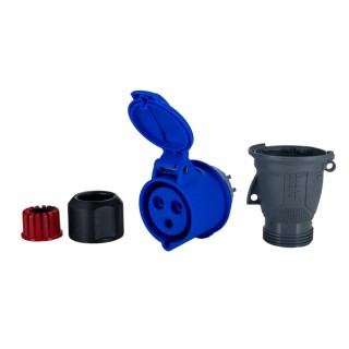 Amphenol Industrial Cable Mount Industrial Power Connector 2P+PE, 32A, 230V, IP44, Easy & Safe Series IP44