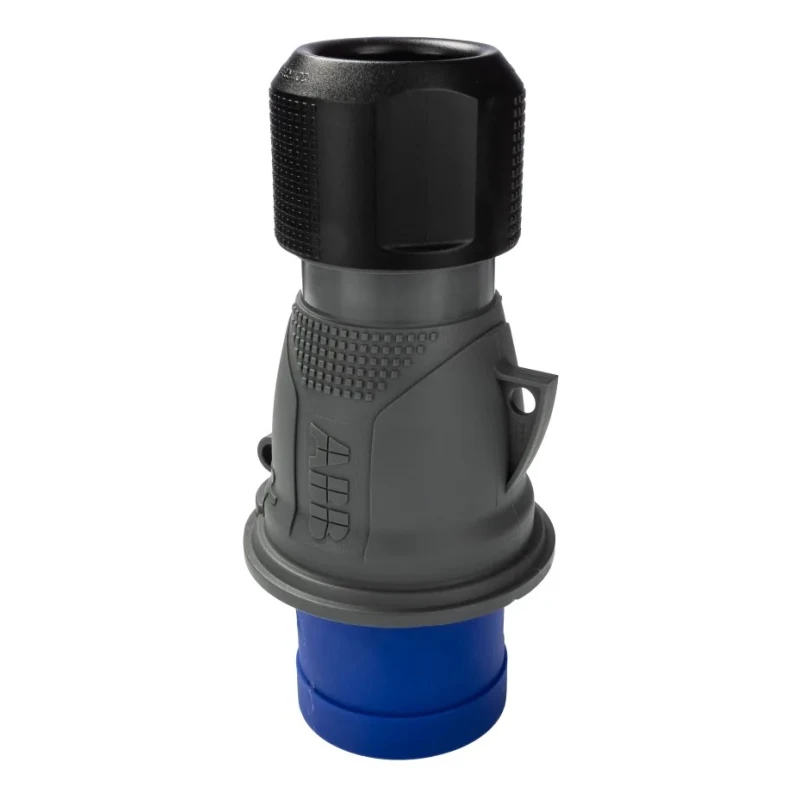 Amphenol Industrial Easy & Safe IP44 Blue Cable Mount 2P+PE Straight Industrial Power Connector 32A 230V IP44