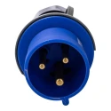 Amphenol Industrial Easy & Safe IP44 Blue Cable Mount 2P+PE Straight Industrial Power Connector 32A 230V IP44