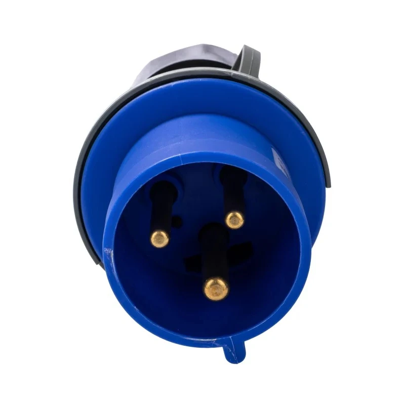 Amphenol Industrial Easy & Safe IP44 Blue Cable Mount 2P+PE Straight Industrial Power Connector 32A 230V IP44