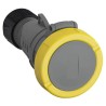Amphenol Industrial Cable Mount Industrial Power Connector 16A 110V IP67 Yellow 2P+PE Easy & Safe IP67