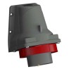 Amphenol Industrial Easy & Safe IP67 Red Wall Mount 3P+N+PE Right Angle Industrial Power Connector 16A 415V IP67 IP67