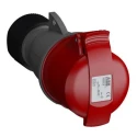 Amphenol Industrial Cable Mount Industrial Power Connector 3P+PE 32A 415V IP44 Red Easy & Safe IP44