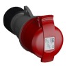 Amphenol Industrial Cable Mount Industrial Power Connector 3P+PE 32A 415V IP44 Red Easy & Safe IP44