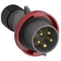 Amphenol Industrial Easy & Safe Red Cable Mount 3P+N+PE Straight Industrial Power Connector 16A 415V 2CMA101089R1000 IP67