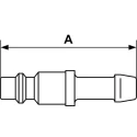 PREVOST Treated Steel Plug for Pneumatic Quick Connect Coupling ISO 6150 B 10mm IRP 066810P2