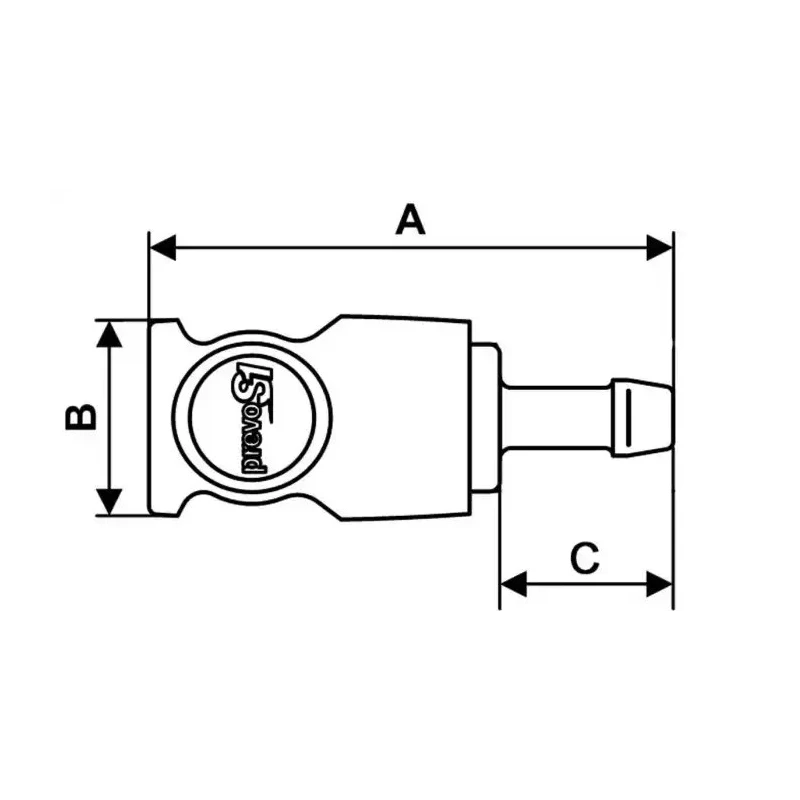 PREVOST Composite Body Safety Quick Connect Coupling 8mm CSI 061808CP