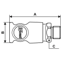 PREVOST Composite Body Safety Quick Connect Coupling 3/8 in Male BSP CSI 061152CP