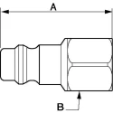 PREVOST Treated Steel Plug for Pneumatic Quick Connect Coupling 1/4 in Female BSP ERP 076101P2