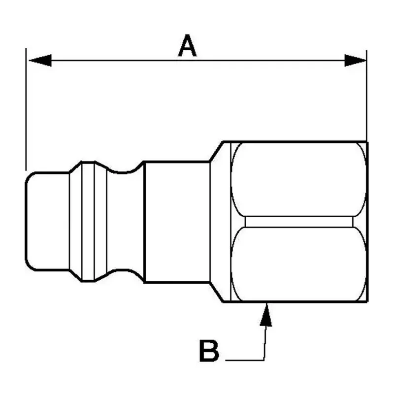 PREVOST Treated Steel Plug for Pneumatic Quick Connect Coupling 1/4 in Female BSP ERP 076101P2