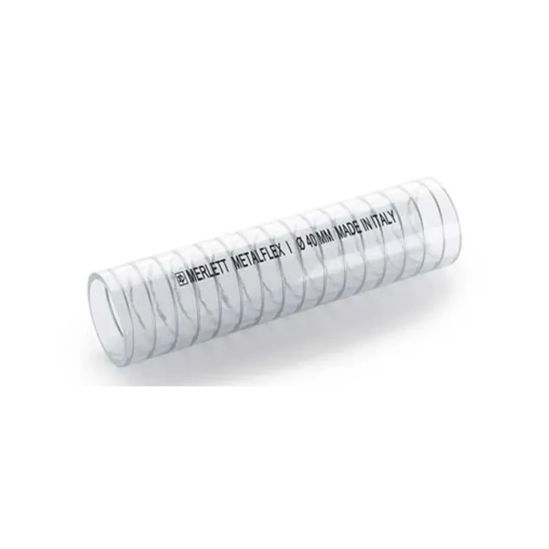 Contitech Metalflex Polyvinyl Chloride Steel Reinforced Hose Pipe 38 mm ID, 46 mm OD, 10 m Length 251038Rs10