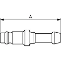 PREVOST Treated Steel Plug for Pneumatic Quick Connect Coupling, 8mm ERP 076808P2