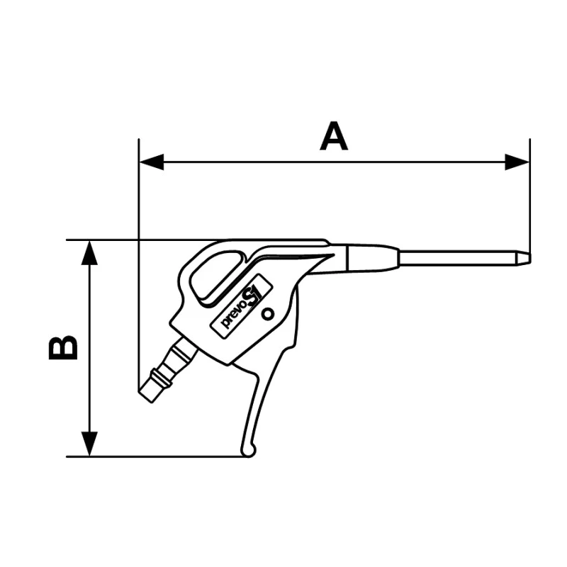 PREVOST 6 bar Blow Gun, British 6 Air Inlet BSP Composite Body Steel Nozzle BBG 06MTL