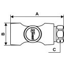 PREVOST Composite Body Safety Quick Connect Coupling 1/4 in Female BSP ASI 061101CP