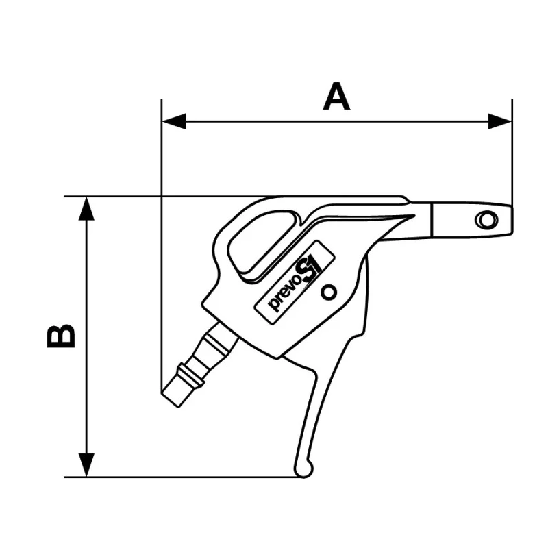 PREVOST 6 Bar Polyamide Blow Gun with British 6 Air Inlet BSP BBG 06OSH