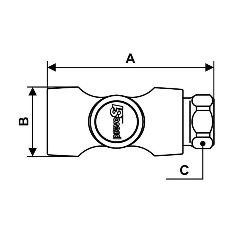 PREVOST Composite Body Safety Quick Connect Coupling 3/8 in Female BSP ASI 061102CP