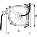 PREVOST 15 m Air Hose Reel 350 L/min Flow Rate 8 mm ID 12 mm OD Spring Return DRFB 0815N