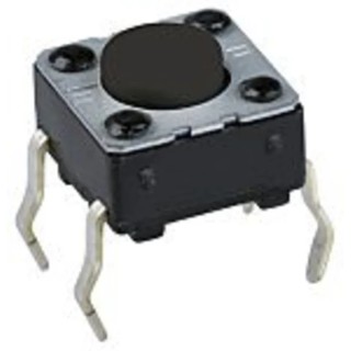 C & K Grey Tactile Switch Button SPST 50mA 12 V dc Through Hole IP40 