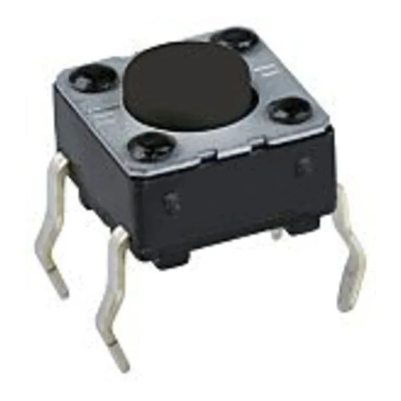 C & K Grey Tactile Switch Button SPST 50mA 12 V dc Through Hole IP40 