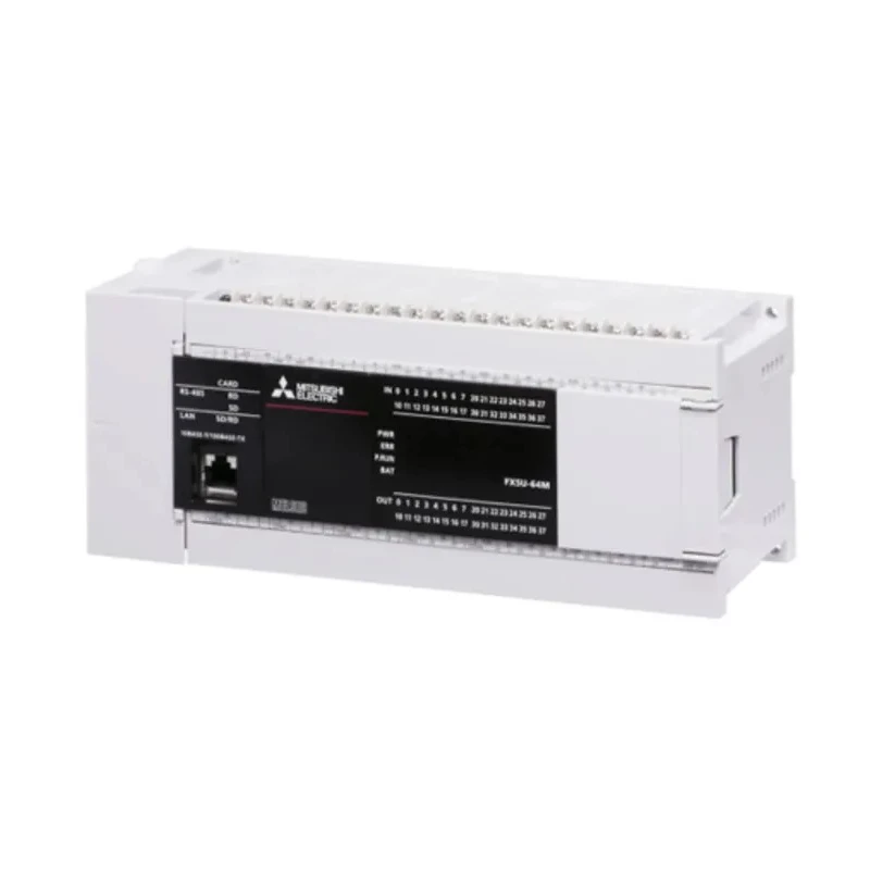 Mitsubishi Electric MELSEC iQ-F Series PLC CPU 32-Input Analogue Input 32 Outputs Analogue Output FX5U
