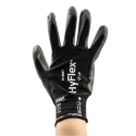 Ansell HyFlex Black Nylon Work Gloves Size 9 Polyurethane Coating Safety General Purpose 4 Gloves 11601090