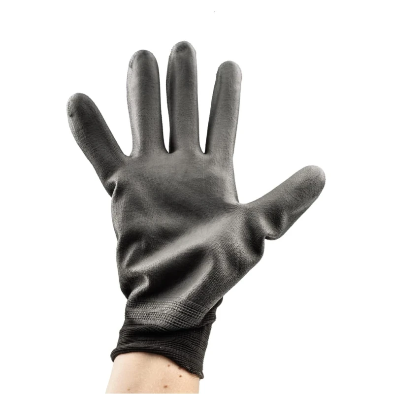Ansell HyFlex Black Nylon Work Gloves Size 9 Polyurethane Coating Safety General Purpose 4 Gloves 11601090