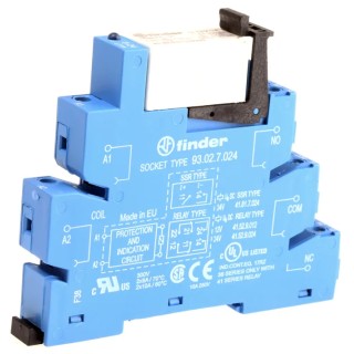 Finder 38 Series Electromechanical Interface Relay DIN Rail Mount 12V DC Coil 8A DPDT 38.52.7.012.0050