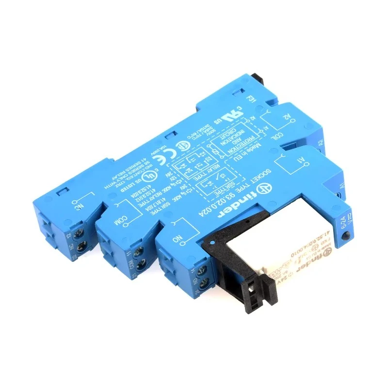 Finder 38 Series Interface Relay, DIN Rail Mount, 24V AC/DC Coil, DPDT Contact Configuration, 8A Current 38.52.0.024.0060