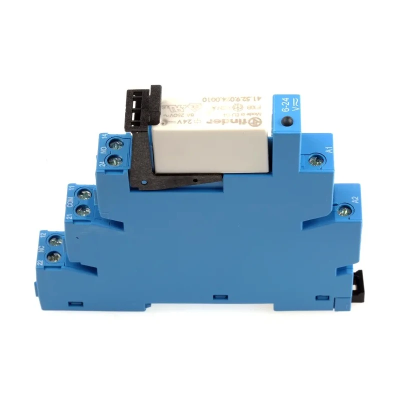 Finder 38 Series Interface Relay, DIN Rail Mount, 24V AC/DC Coil, DPDT Contact Configuration, 8A Current 38.52.0.024.0060