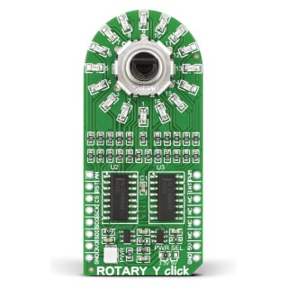 MikroElektronika Rotary Y MikroBus Click Board with Alps EC12D 15-Pulse Incremental Rotary Encoder and 16 MIKROE-1825