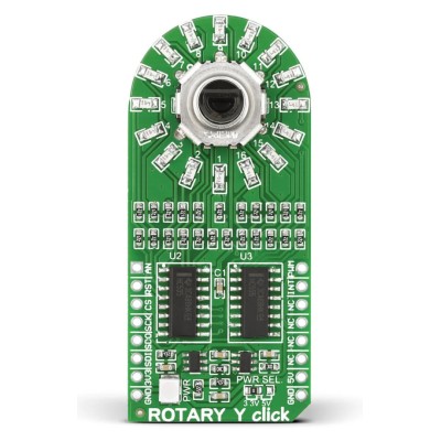 MikroElektronika Rotary Y MikroBus Click Board with Alps EC12D 15-Pulse Incremental Rotary Encoder and 16 MIKROE-1825