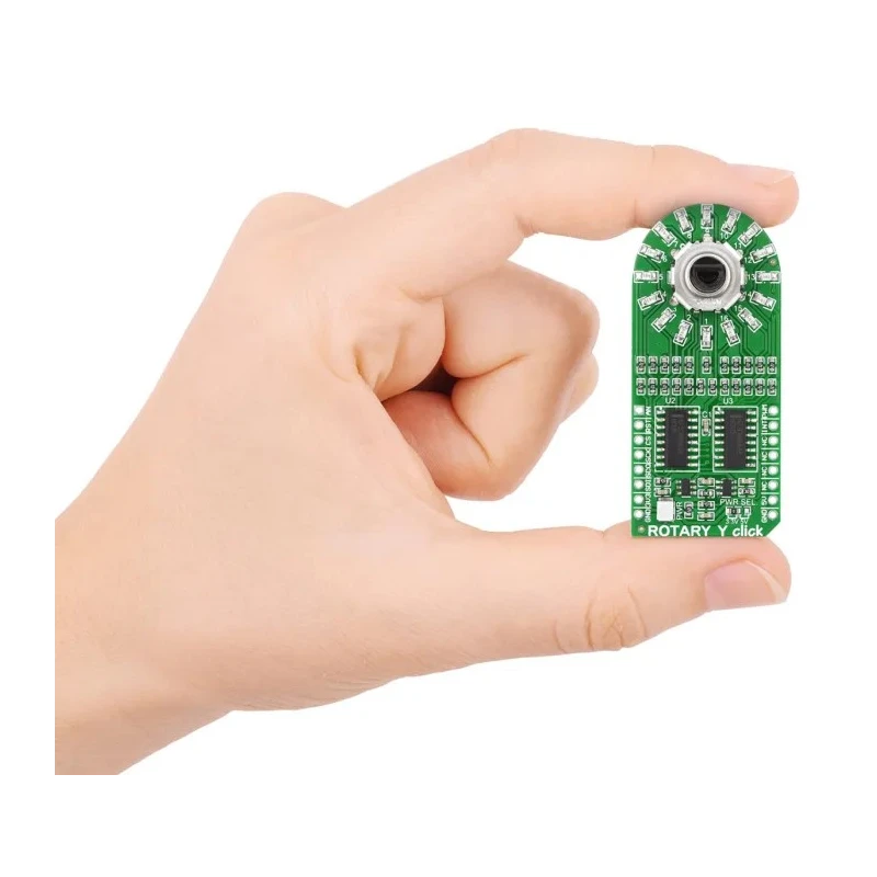 MikroElektronika Rotary Y MikroBus Click Board with Alps EC12D 15-Pulse Incremental Rotary Encoder and 16 MIKROE-1825