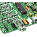 MikroElektronika Rotary Y MikroBus Click Board with Alps EC12D 15-Pulse Incremental Rotary Encoder and 16 MIKROE-1825